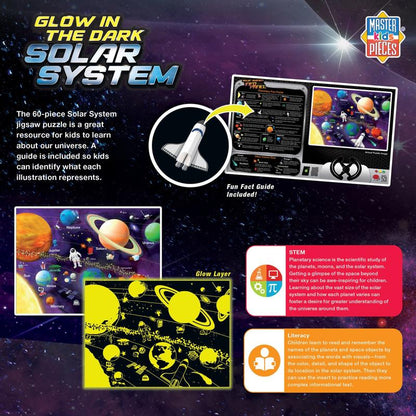 Masterpieces - Glow in the Dark - Solar System 60 Piece Jigsaw Puzzle